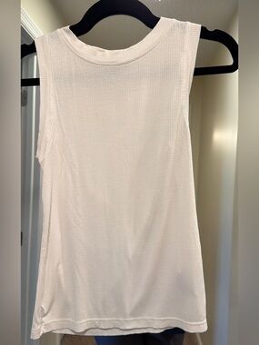 Banana Republic White Ribbed Sleeveless Tank Top Size Small